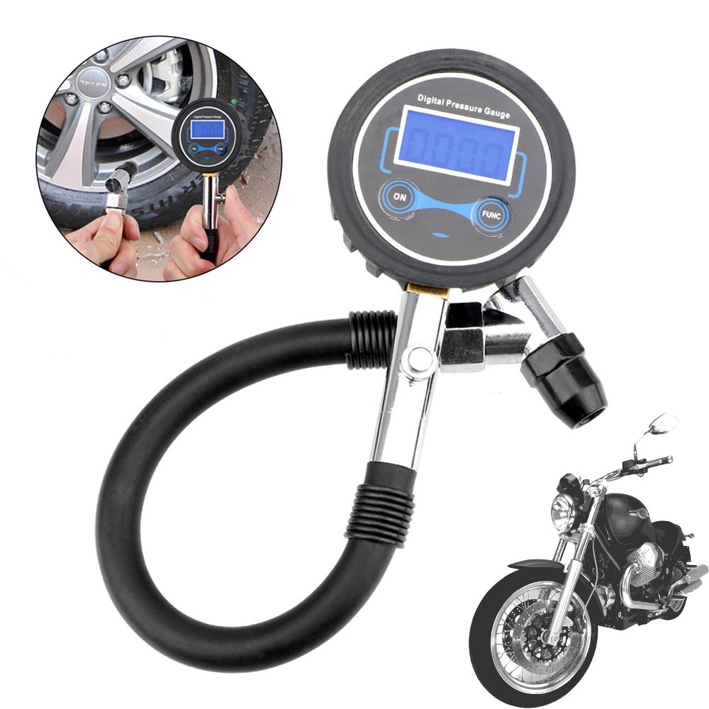 Tyre Pressure Gauge - 0-200Psi Tire Pressure Gauge Motorcycle Tyre