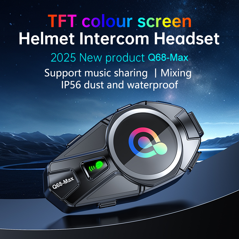 Intercom Headset Helmet - Q68 Max Motorcycle Intercom Helmet Headset