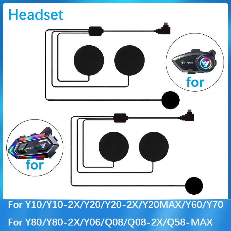 Intercom Headset Helmet - Headset Suitable For Y10/Y10-2x/Y20/Y20-2x/Y20max/Y60/Y70/Y80/Y80-2x/Y06/Q08/Q08-2x/Q58max Motorcycle Helmet