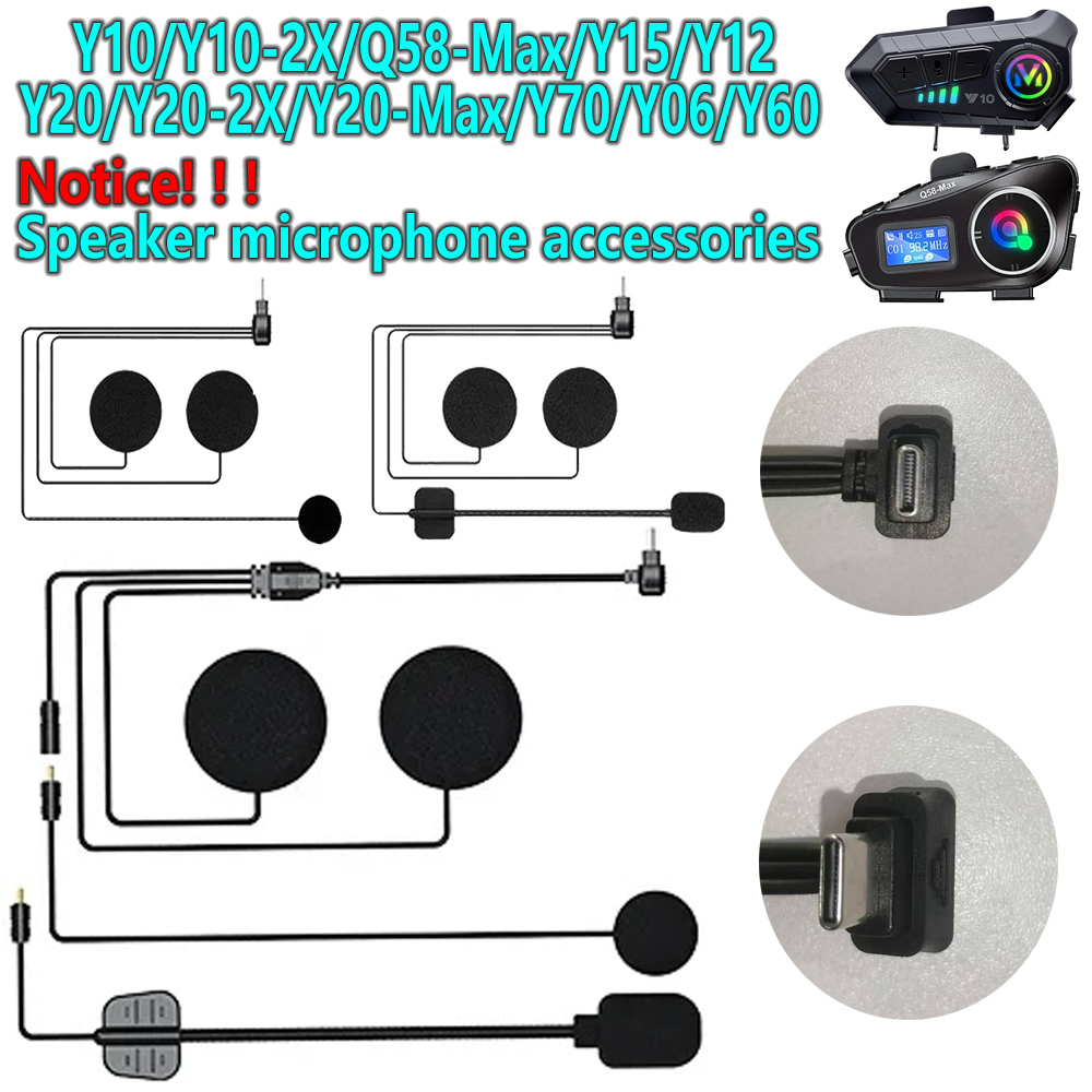 Intercom Headset Helmet - Bluetooth Accessory Headset with Intercom Mic