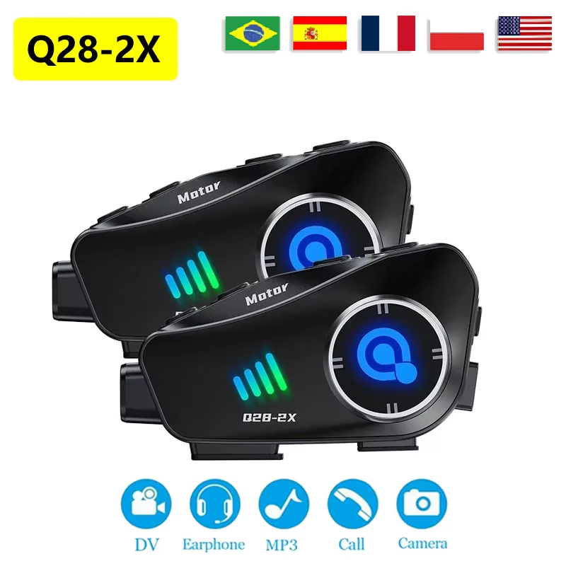 Intercom Headset Helmet - The New Q28-2X Motorcycle Helmet Bluetooth