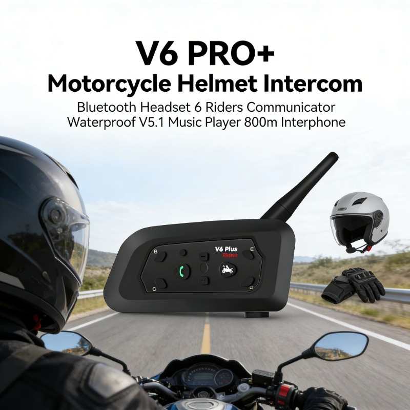 V6 PRO+ Motorcycle Helmet Head - Intercom Headset Helmet review and price