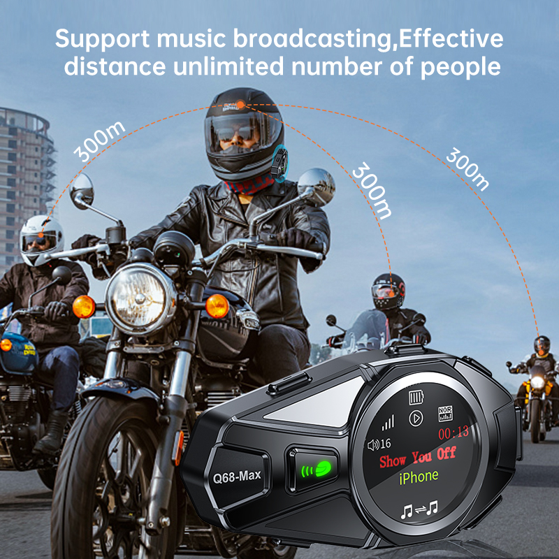 Q68 Max Motorcycle Intercom He - Intercom Headset Helmet review and price