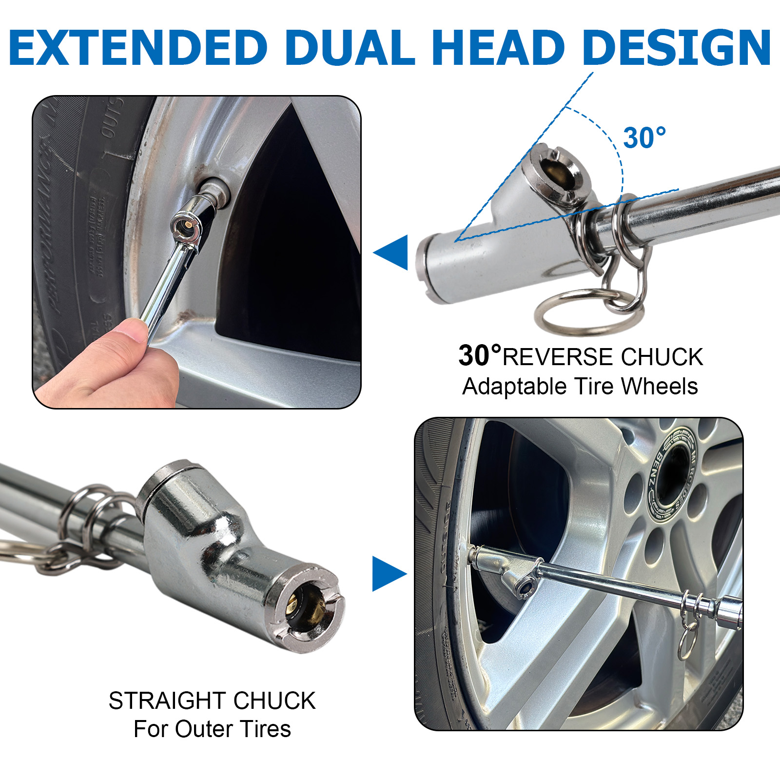 2X Dual Head & Scale Tire Pres - Tyre Pressure Gauge review and price